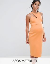 ASOS Maternity Scuba Cut Out Asymmetric Dress at Asos